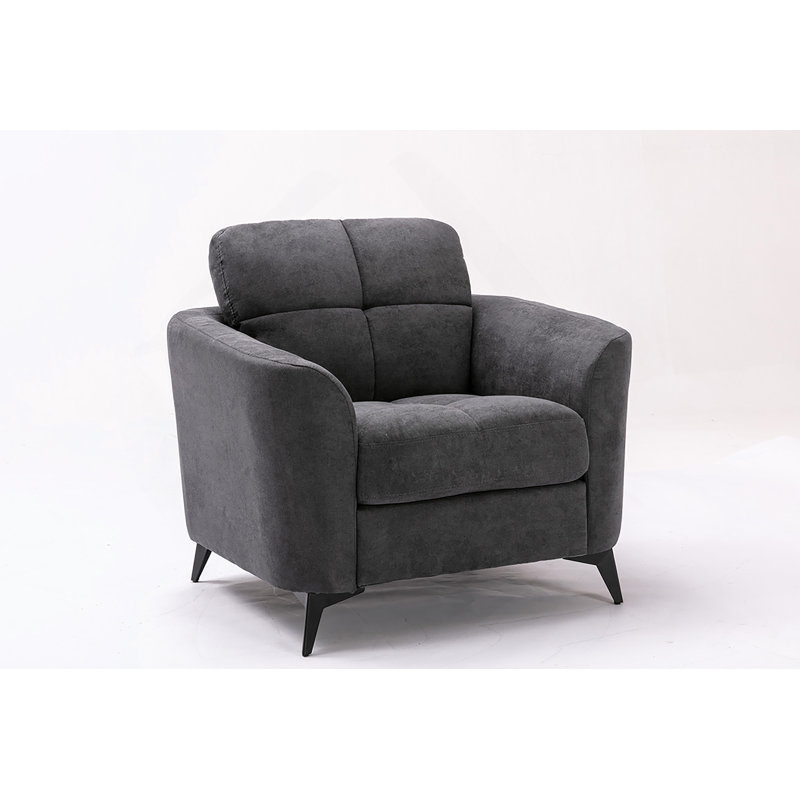 Chaise en tissu 39 po gris, Gris