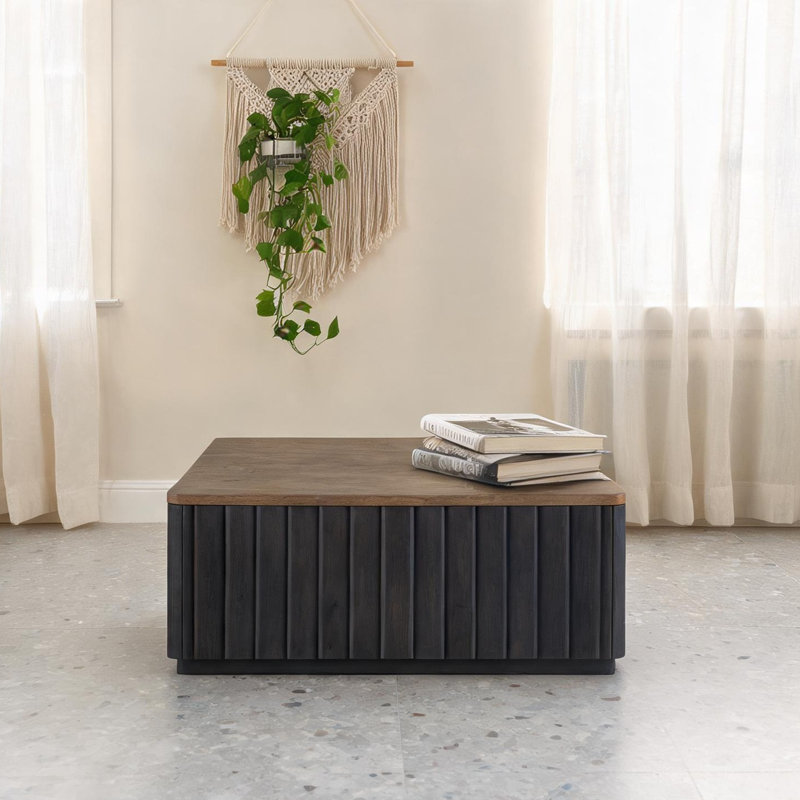 Channel Cocktail Table W/ Casters
