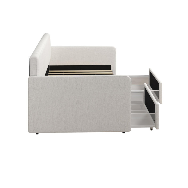 Keyten Upholstered Daybed with Storage Drawers