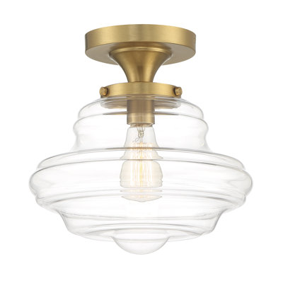 Plafonnier 1 lumière Marah en laiton naturel