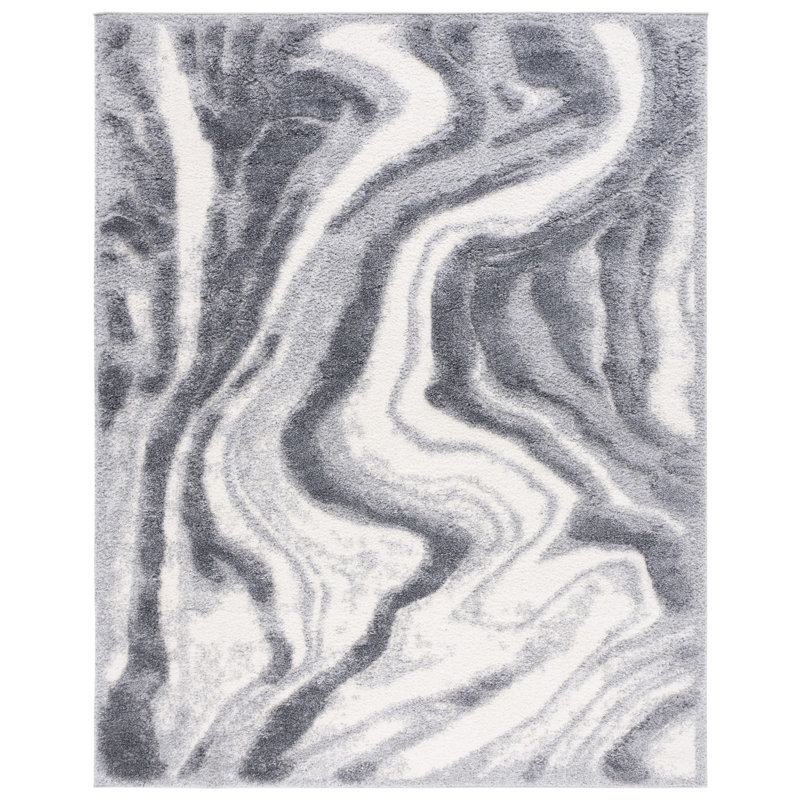 Hi-Lo Shag Performance Abstract Rug, Rectangle 8' x 10'