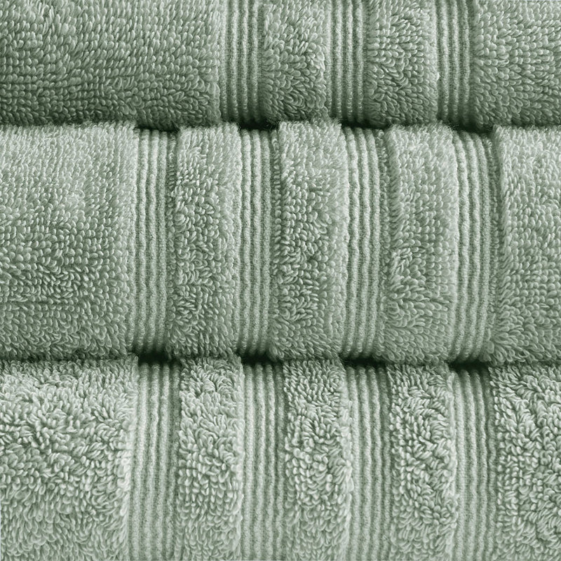 Sustainable Antimicrobial Bath Towel 6 Piece Set, Green