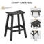 Ensemble de bar de patio 6 pièces, table basse et tabourets d'extérieur imperméables pour 4 personnes toutes saisons Hips, noir-4545726-34760