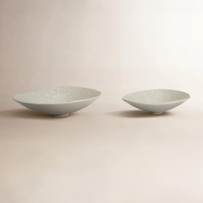 Wave Ceramic 2-Piece Serving Bowl Set