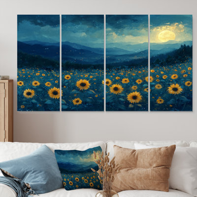 Diretha - Art mural tournesols - Décoration murale traditionnelle