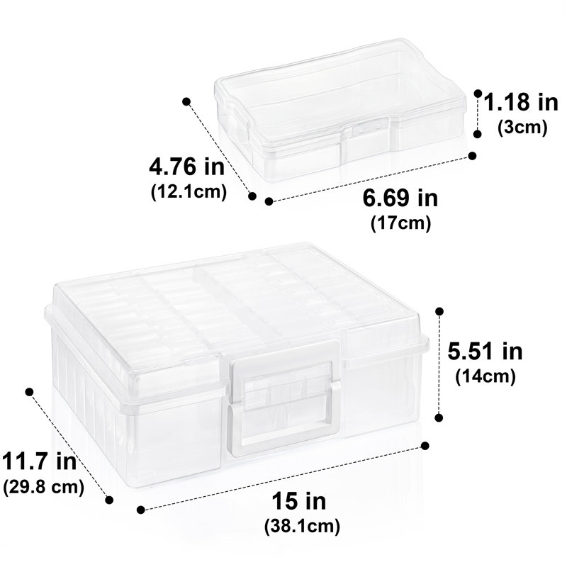 Clear Organizer Box with 16 Cases 4" X 6" Each