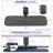 VIVO Black 23 x 10 inch Screw-In Rotating Computer Keyboard and Mouse Tray