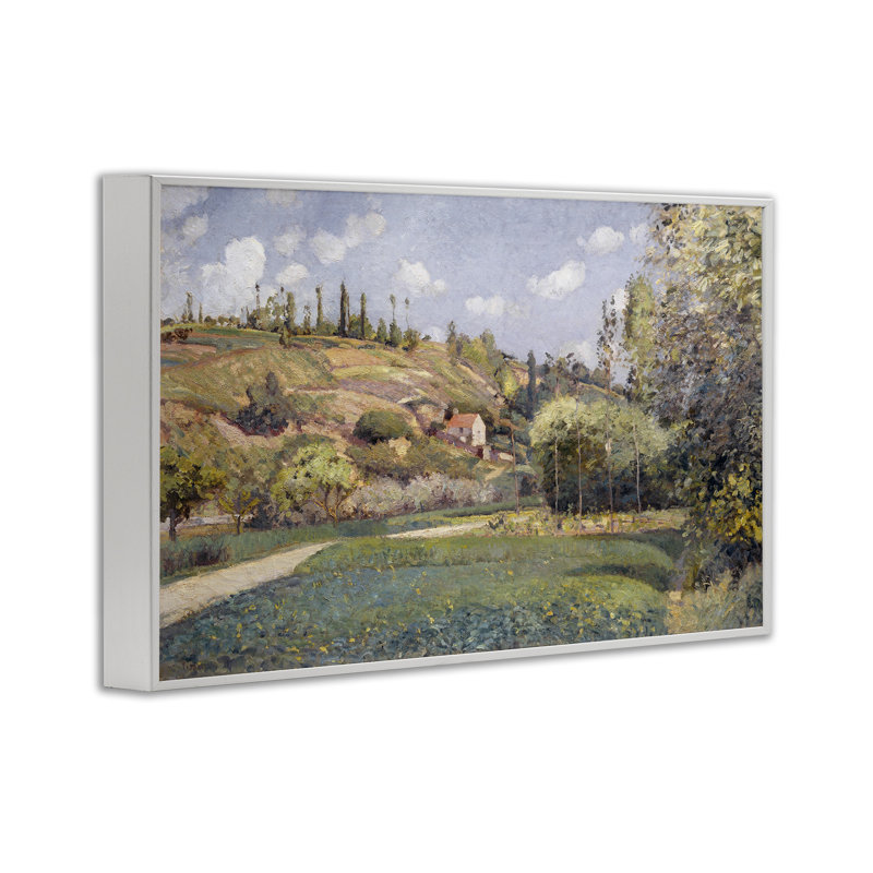 «Rolling Green Hillside», art de la giclée encadrée par CAD Designs, Giclée encadrée blanc bord de mer, H 12 po x l 18 po