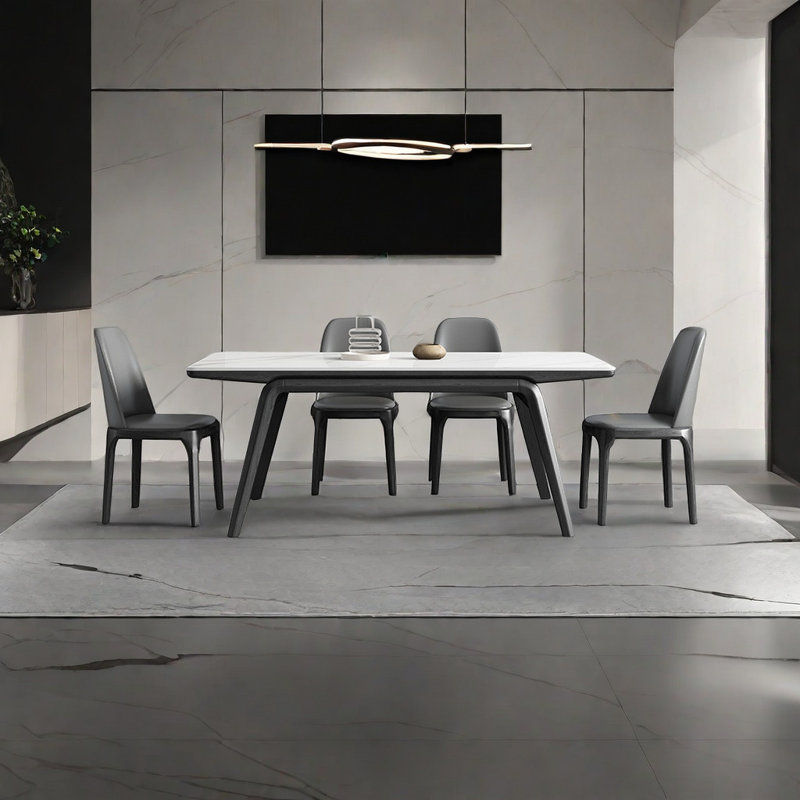 Ensemble de salle à manger rectangulaire pour petite famille, H 29,5 po x L 70,8 po x l 35,4 po