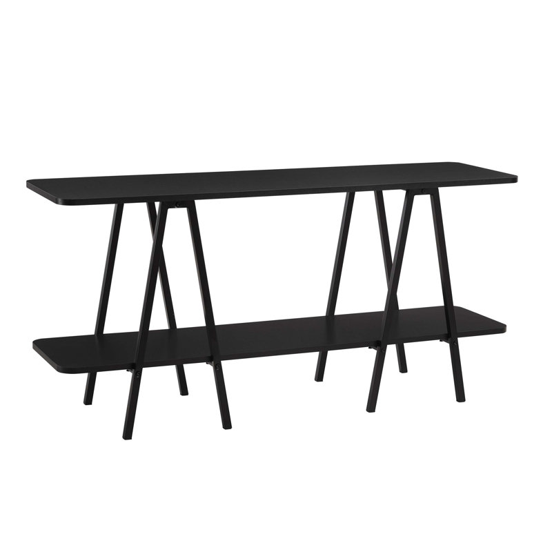 Buffet moderne avec 2 tablettes noires 47,24 "Modern, Noir
