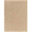 Jin Boho Jute-Look Checkered Light Brown Area Rug-663738101