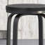 Tabouret de comptoir 2 pièces - industriel moderne, couleur noire, structure en fer, hauteur de siège de 24,05 po, fonction pivotante, tabourets industriels en faux bois avec placage de frêne noir, + métal, pivotant,