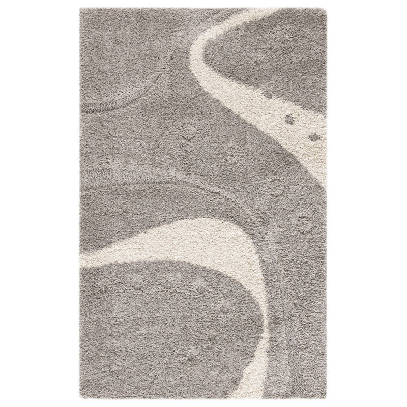 Kerio Shag Performance Abstract Rug, Rectangle 4' x 6'