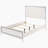 White Queen Bed with LED Lighting Headboard