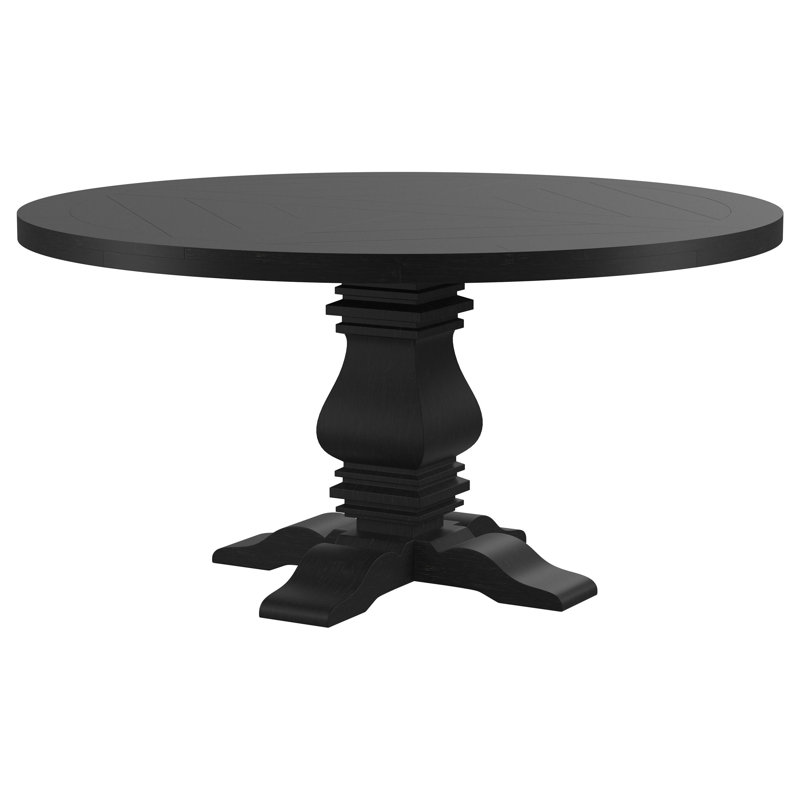 Rustic Smoke Round Reclaimed Wood Dining Table for Six