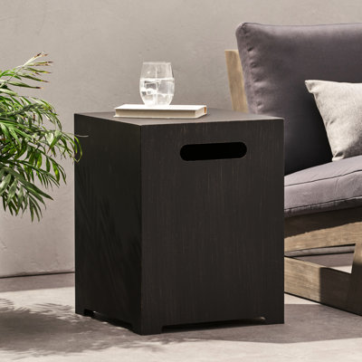 Élégante table porte-réservoir en fer brun et doré, structure thermolaquée, bureau moderne de 15,34 po x 19,9 po, or, structure, 15,34 x 19,9 x 15,34