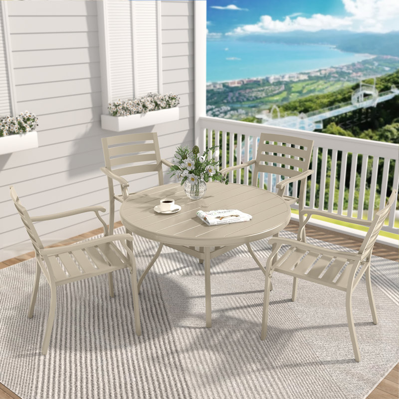 Ensemble de 2 chaises d'extérieur, Crème