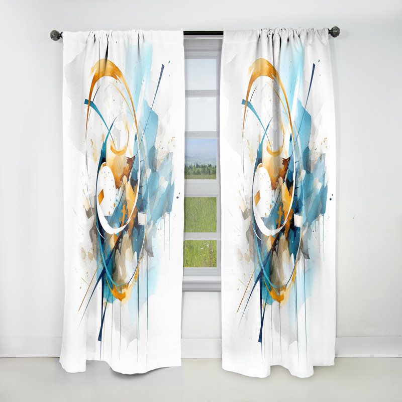 Rideau en velours moderne obscurcissant Abron, L 52 po x L 95 po