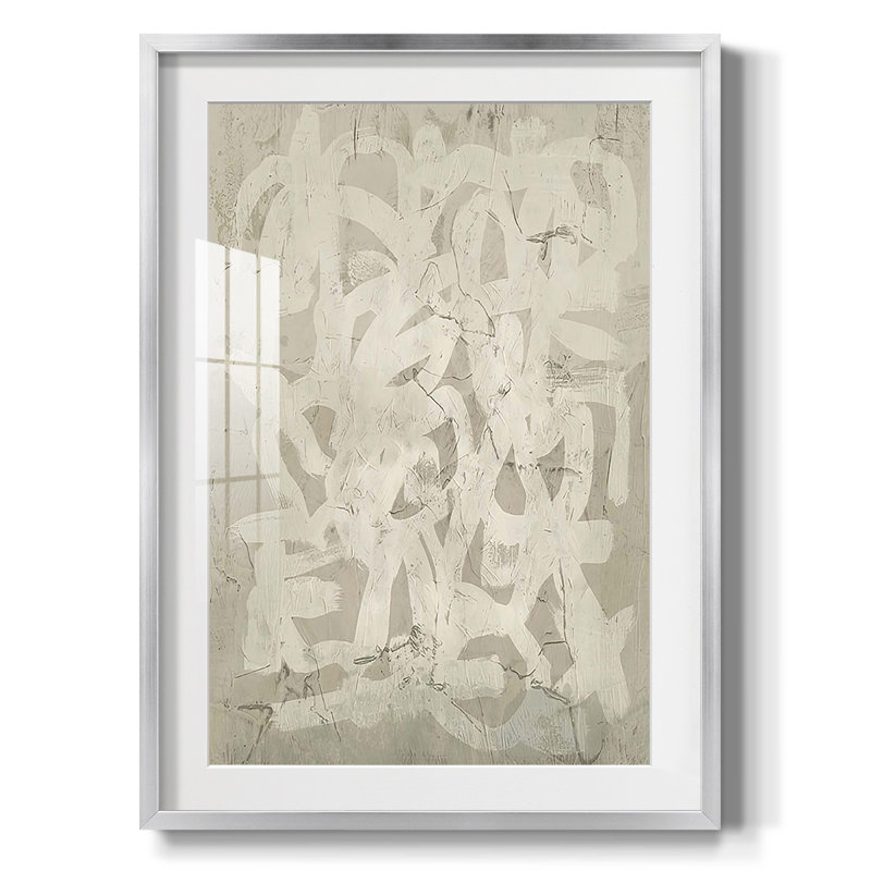 Impasto Artifact I - impression encadrée, H 25,5 po x l 17,5 po, Argent argent