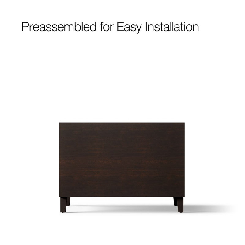 Poplin® 48" Vanity Base Only with Furniture Legs, 2 Doors and 6 Drawers, Claret Suede