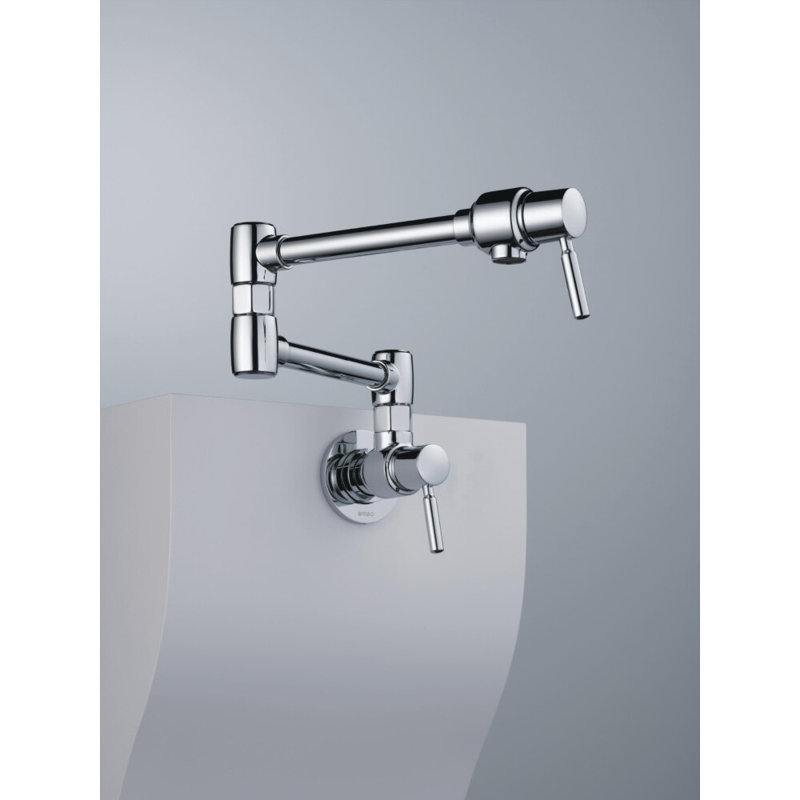 Euro Linear Wall Mount Pot Filler, Chrome