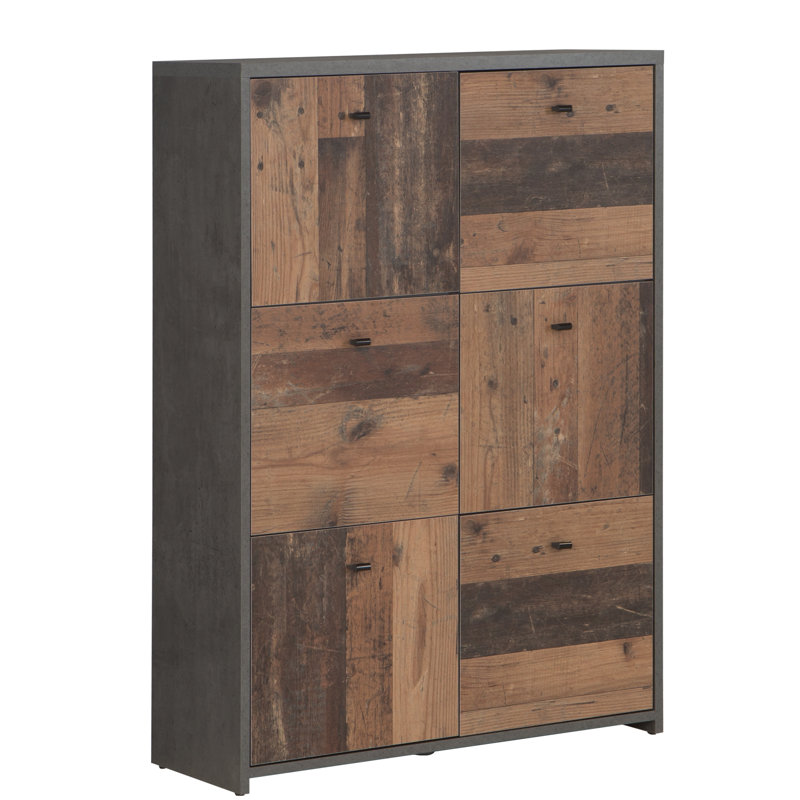Filippone 77.2cm Sideboard, Concrete-like appearance/Old wood vintage