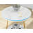 18.7” Round Faux Marble End Table, 2-Tier Round Side Table, Modern Small Coffee Table Or Bedside Nightstand