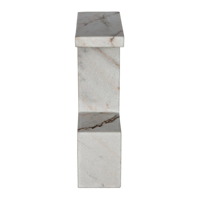 Aero Marble End Table, White Marble