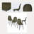Hranislav Elegant 5 Pieces Dining Table Set 63" Rectangular Dining Table with Mid-century Modern Upholstered Chairs for Dining Room-435324789-435324787