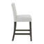 Chaise de comptoir rembourrée en bois Wyncote, gris pierre (ensemble de 2)