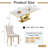 Luxury Marble Dining Table Set for , 68" Dining Room Table with Dining Chairs, White Dining Table with Faux Marble Top & Stainless Steel Pedestal, Large Dining Table and Chairs Set for Home Furniture-575716427-575716424-575716416