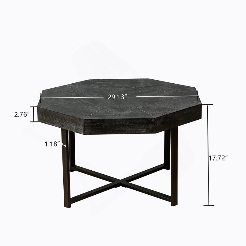 Plateau de table en bois 30 po, Noir antique