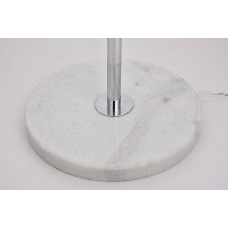 Lampe sur pied en arbre 65,5 po Yearby, Chrome, Transparent