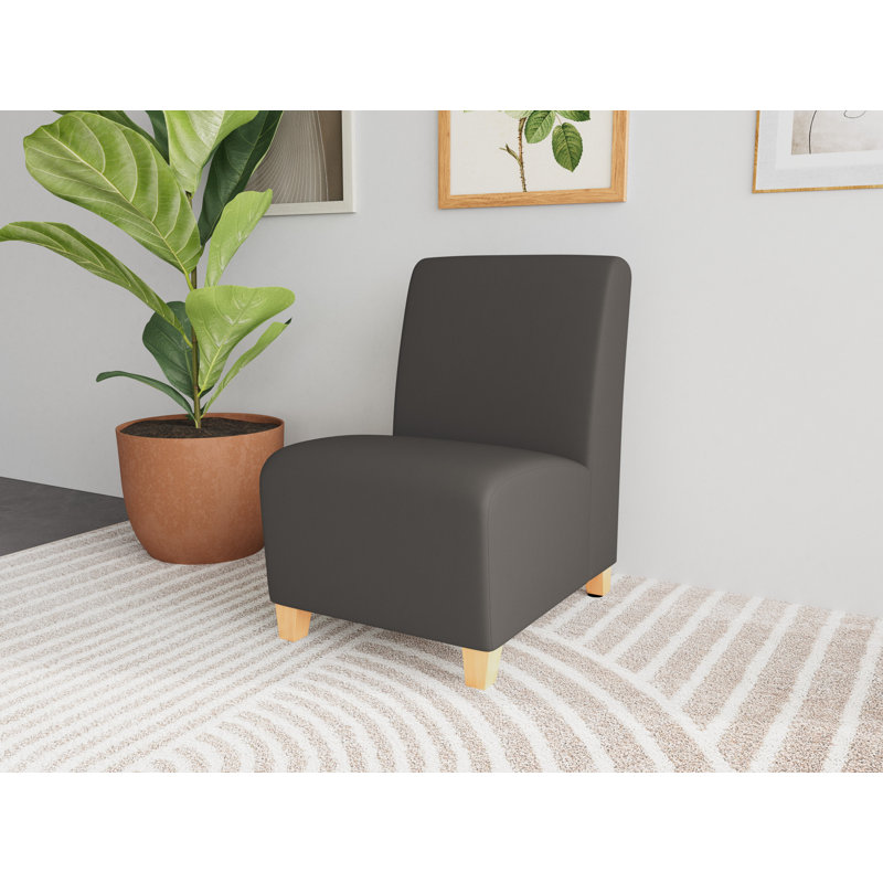 Chaise d'invité sans accoudoirs Siena, Natural, Gris anthracite Patriot Plus