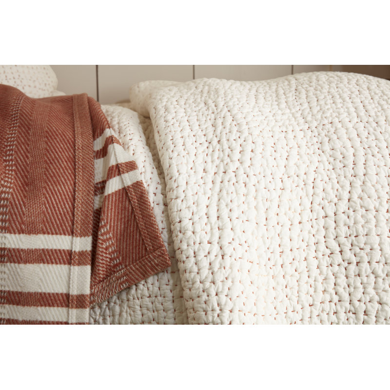 Pebbled Percale Quilt, Undyed, Full/Queen Quilt