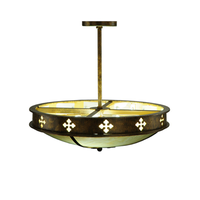 Luminaire suspendu simple à 3 lumières Byzantine