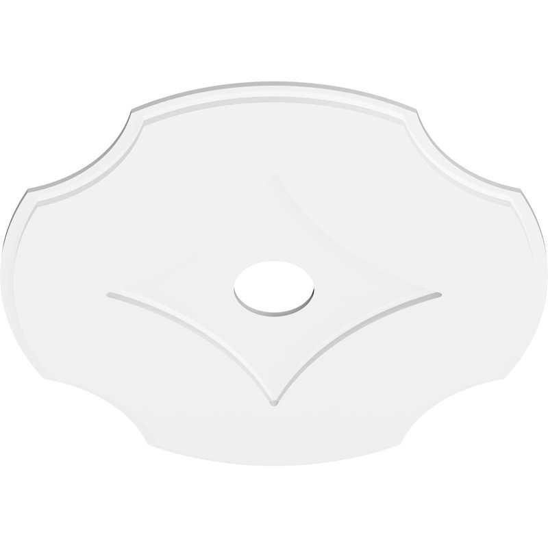 Médaillon de plafond contemporain en PVC de qualité architecturale 34 po x P 5 po x P 11 3/4 po x P 1 po