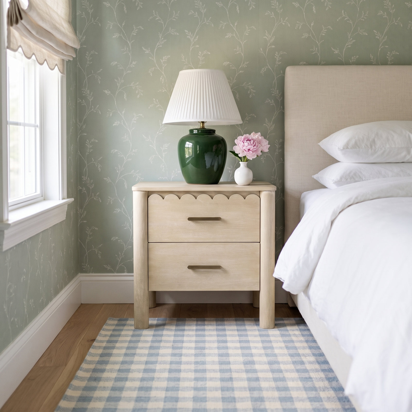 2-Drawer Natural Mango Nightstand