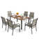 Sutiya 6 - Person Metal Patio Dining Set with Rectangular Table