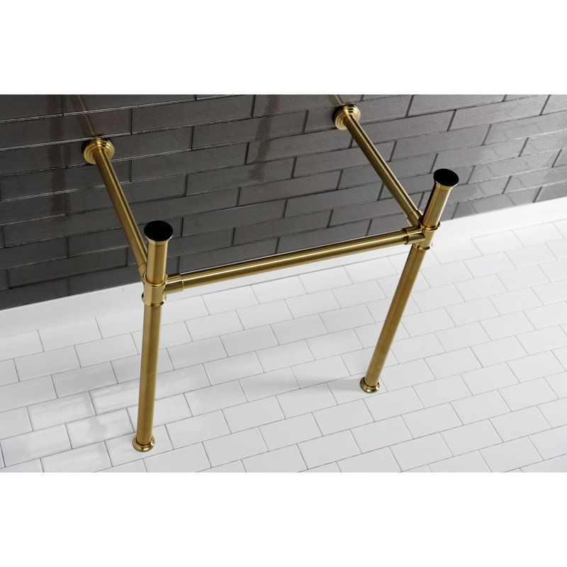 Base de salle de bain simple à fixation murale 25,19" seulement meuble-lavabo, Laiton brossé