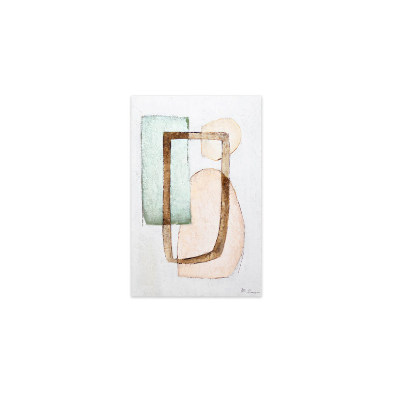 Hand -painted Acrylic Painting Union of Shapes