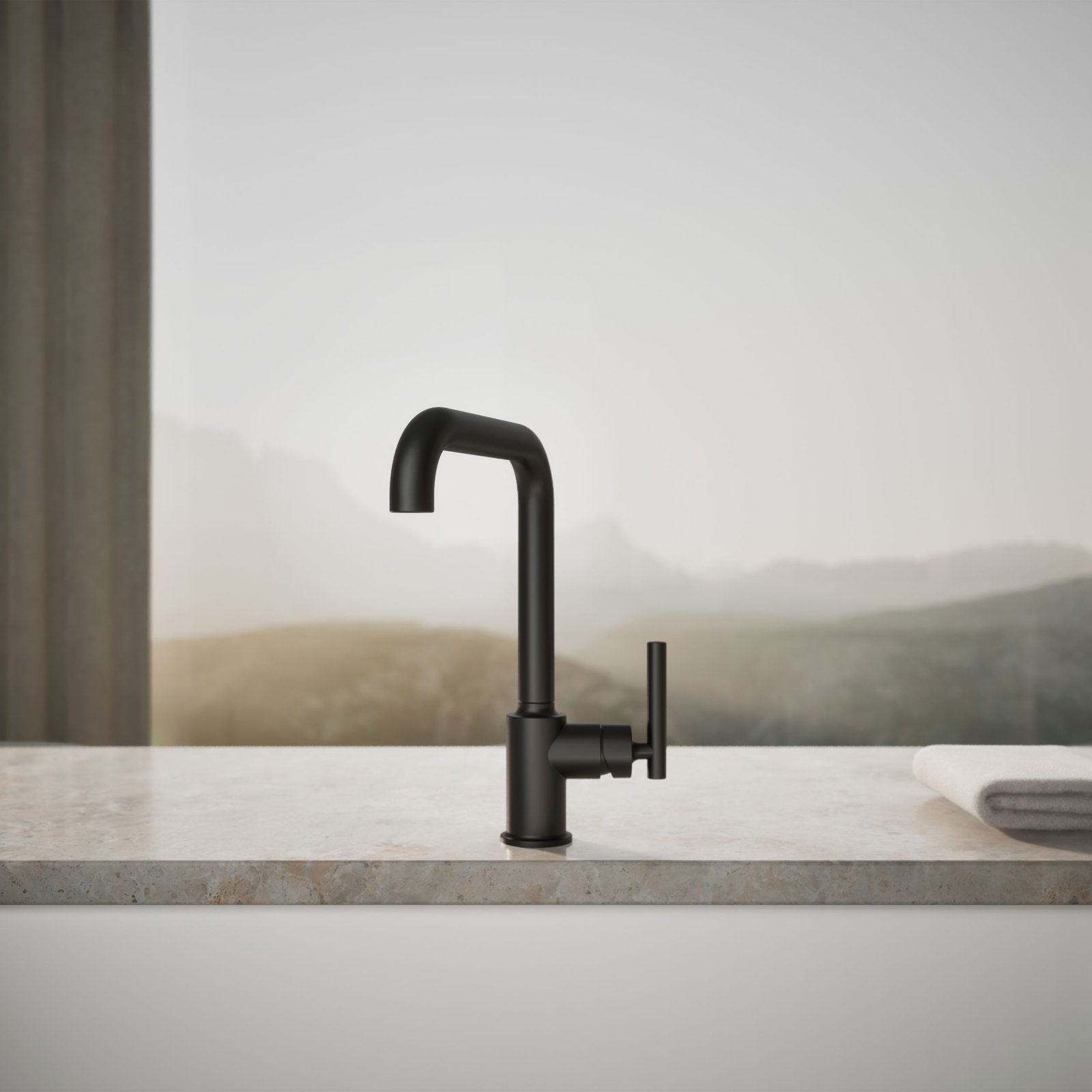 Purist Single-Hole Kitchen Faucet, Matte Black