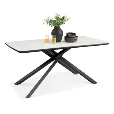 Whitworth Marble Effect 6 Seat Dining Table