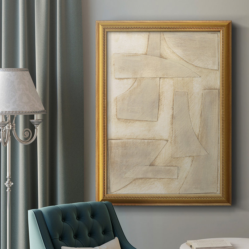 Buff «Shapes Abstract Shapes I», toile encadrée de qualité supérieure - prête à être accrochée, H 20 po x l 16 po x P 2,5 po