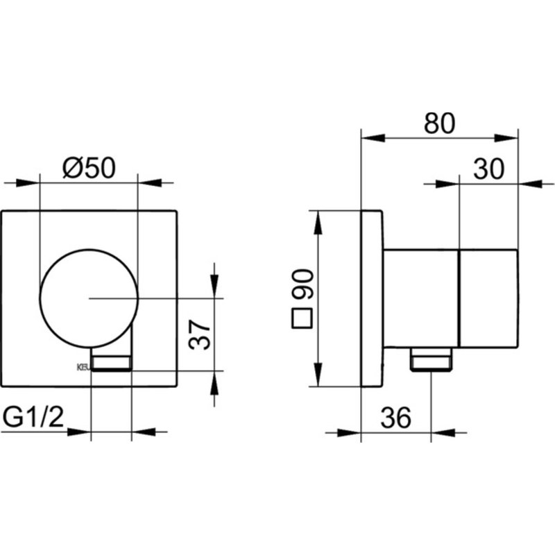 Single Concealed Shower Valve