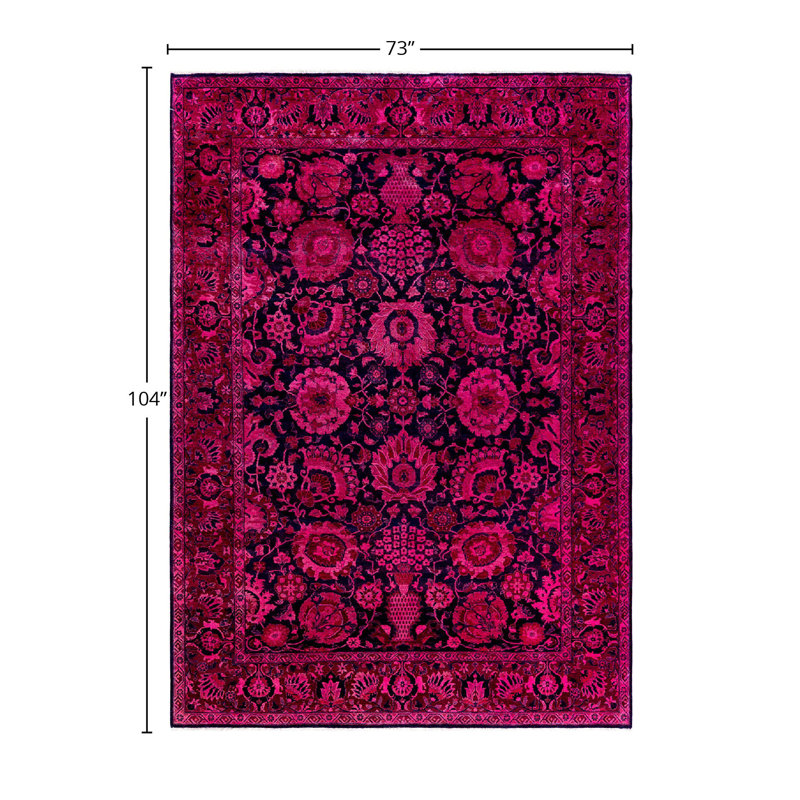 Overyed One-of-a-Kind Rectangle 6'1" X 8'8" Hand Knotted Area Rug