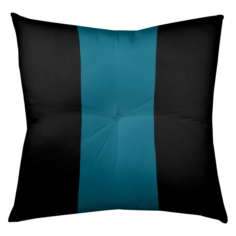 Coussin de sol touffeté, 30 po x 30 po, Noir/turquoise