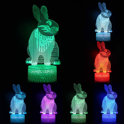 Easter Night Light Night Light Colorful LED Night Light USB Light Gift