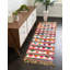 Tapis abstrait fait à la main en coton multicolore-69592523