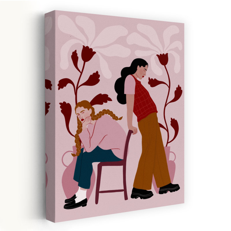Art mural moderne féminin contemporain, H 48 po x l 32 po